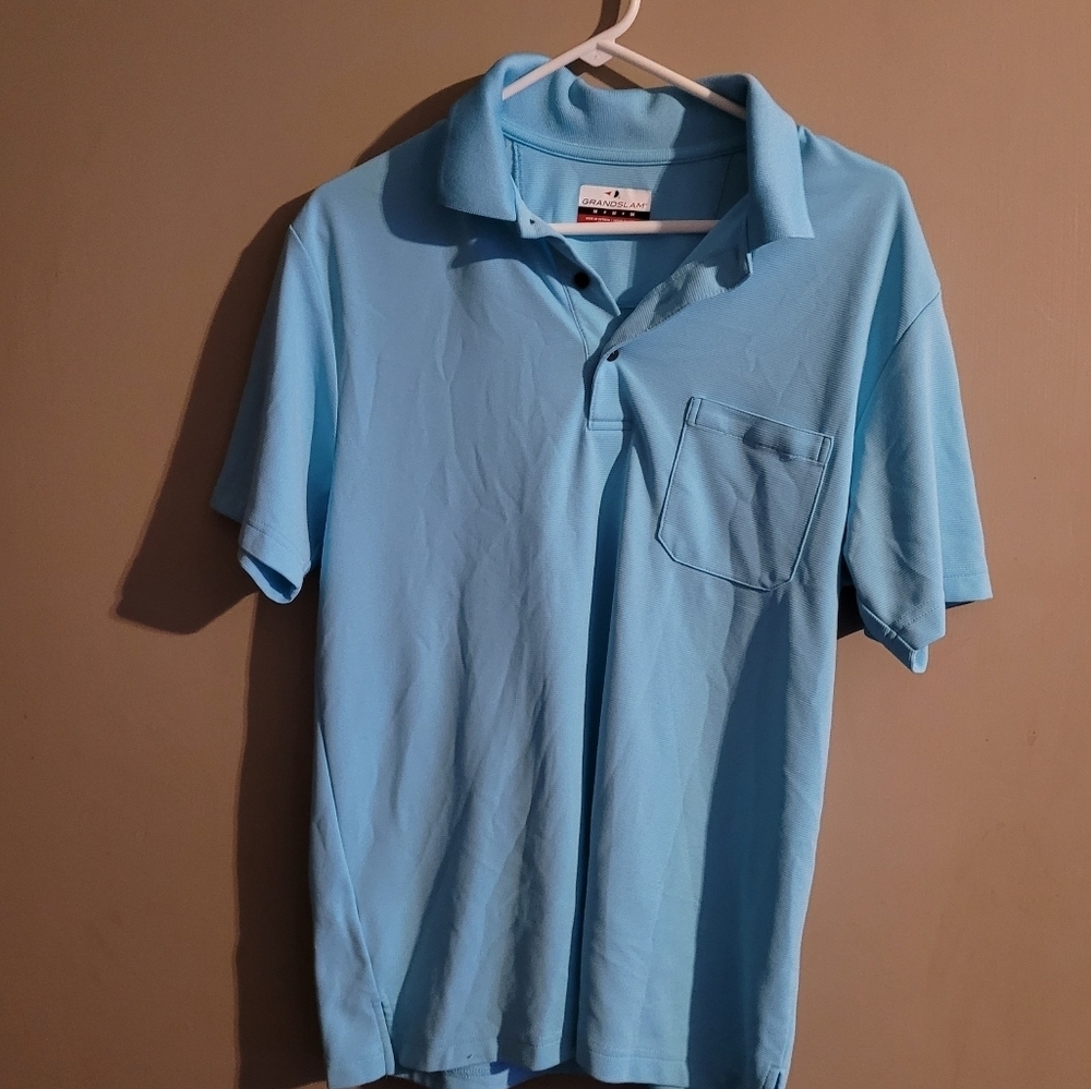 Grand Slam Blue Polo Shirt Short Sleeve Classic Fit M